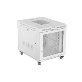   Lanberg FF01-8015-23SL 19" 15U SZÉL:800mm MÉLY:1000mm MAG:928mm lapraszerelt LCD hálós fémajtós szürke szerver szekrény