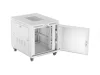 Lanberg FF01-8015-23SL 19" 15U SZÉL:800mm MÉLY:1000mm MAG:928mm lapraszerelt LCD hálós fémajtós szürke szerver szekrény