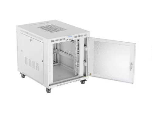 Lanberg FF01-8015-23SL 19" 15U SZÉL:800mm MÉLY:1000mm MAG:928mm lapraszerelt LCD hálós fémajtós szürke szerver szekrény