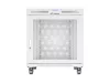 Lanberg FF01-8015-23SL 19" 15U SZÉL:800mm MÉLY:1000mm MAG:928mm lapraszerelt LCD hálós fémajtós szürke szerver szekrény