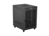 Lanberg FF01-8022-23BL 19" 22U SZÉL:800mm MÉLY:1000mm MAG:1239mm lapraszerelt LCD hálós fémajtós fekete szerver szekrény