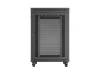 Lanberg FF01-8022-23BL 19" 22U SZÉL:800mm MÉLY:1000mm MAG:1239mm lapraszerelt LCD hálós fémajtós fekete szerver szekrény