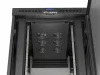 Lanberg FF01-8022-23BL 19" 22U SZÉL:800mm MÉLY:1000mm MAG:1239mm lapraszerelt LCD hálós fémajtós fekete szerver szekrény