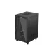 Lanberg FF01-8027-12BL 19" 27U SZÉL:800mm MÉLY:1000mm MAG:1461mm lapraszerelt LCD üvegajtós fekete szerver szekrény