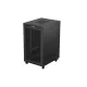 Lanberg FF01-8027-23BL 19" 27U SZÉL:800mm MÉLY:1000mm MAG:1461mm lapraszerelt LCD hálós fémajtós fekete szerver szekrény