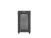 Lanberg FF01-8027-23BL 19" 27U SZÉL:800mm MÉLY:1000mm MAG:1461mm lapraszerelt LCD hálós fémajtós fekete szerver szekrény