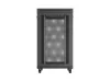 Lanberg FF01-8027-23BL 19" 27U SZÉL:800mm MÉLY:1000mm MAG:1461mm lapraszerelt LCD hálós fémajtós fekete szerver szekrény