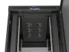 Lanberg FF01-8027-23BL 19" 27U SZÉL:800mm MÉLY:1000mm MAG:1461mm lapraszerelt LCD hálós fémajtós fekete szerver szekrény