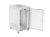 Lanberg FF01-8027-23SL 19" 27U SZÉL:800mm MÉLY:1000mm MAG:1461mm lapraszerelt LCD hálós fémajtós szürke szerver szekrény
