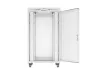 Lanberg FF01-8027-23SL 19" 27U SZÉL:800mm MÉLY:1000mm MAG:1461mm lapraszerelt LCD hálós fémajtós szürke szerver szekrény