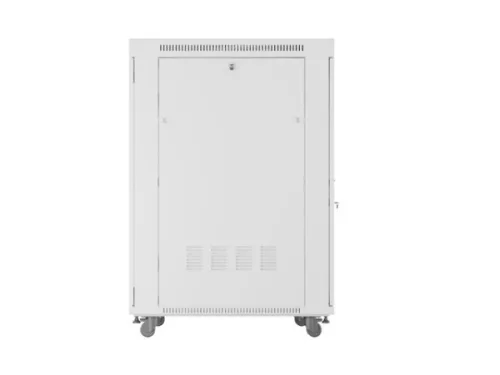 Lanberg FF01-8027-23SL 19" 27U SZÉL:800mm MÉLY:1000mm MAG:1461mm lapraszerelt LCD hálós fémajtós szürke szerver szekrény