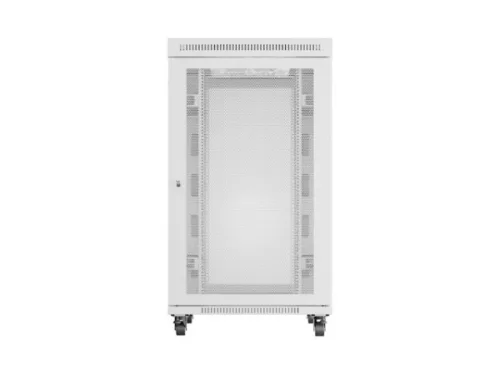 Lanberg FF01-8027-23SL 19" 27U SZÉL:800mm MÉLY:1000mm MAG:1461mm lapraszerelt LCD hálós fémajtós szürke szerver szekrény