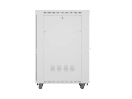 Lanberg FF01-8027-23SL 19" 27U SZÉL:800mm MÉLY:1000mm MAG:1461mm lapraszerelt LCD hálós fémajtós szürke szerver szekrény