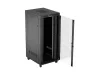 Lanberg FF01-8037-12BL 19" 37U SZÉL:800mm MÉLY:1000mm MAG:1906mm lapraszerelt LCD üvegajtós fekete szerver szekrény