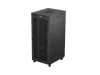 Lanberg FF01-8037-23BL 19" 37U SZÉL:800mm MÉLY:1000mm MAG:1906mm lapraszerelt LCD hálós fémajtós fekete szerver szekrény