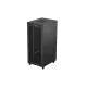 Lanberg FF01-8037-23BL 19" 37U SZÉL:800mm MÉLY:1000mm MAG:1906mm lapraszerelt LCD hálós fémajtós fekete szerver szekrény