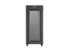 Lanberg FF01-8037-23BL 19" 37U SZÉL:800mm MÉLY:1000mm MAG:1906mm lapraszerelt LCD hálós fémajtós fekete szerver szekrény