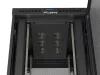 Lanberg FF01-8037-23BL 19" 37U SZÉL:800mm MÉLY:1000mm MAG:1906mm lapraszerelt LCD hálós fémajtós fekete szerver szekrény