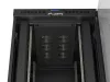 Lanberg FF01-8042-12BL 19" 42U SZÉL:800mm MÉLY:1000mm MAG:2127mm lapraszerelt LCD üvegajtós fekete szerver szekrény