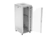 Lanberg FF01-8042-12SL 19" 42U SZÉL:800mm MÉLY:1000mm MAG:2121mm lapraszerelt LCD üvegajtós szürke szerver szekrény