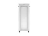 Lanberg FF01-8042-23SL 19" 42U SZÉL:800mm MÉLY:1200mm MAG:2121mm lapraszerelt LCD hálós fémajtós szürke álló rack szekrény