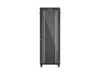 Lanberg FF01-8047-12BL 19" 47U SZÉL:800mm MÉLY:1000mm MAG:2344mm lapraszerelt LCD üvegajtós fekete szerver szekrény