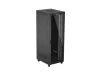 Lanberg FF01-8047-12BL 19" 47U SZÉL:800mm MÉLY:1000mm MAG:2344mm lapraszerelt LCD üvegajtós fekete szerver szekrény