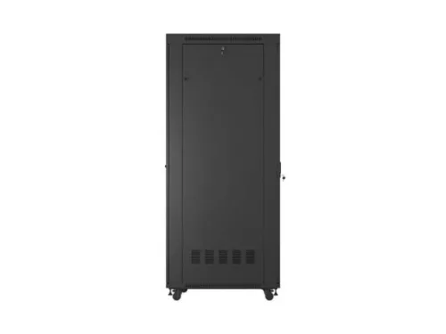Lanberg FF01-8047-12BL 19" 47U SZÉL:800mm MÉLY:1000mm MAG:2344mm lapraszerelt LCD üvegajtós fekete szerver szekrény