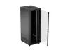 Lanberg FF01-8047-12BL 19" 47U SZÉL:800mm MÉLY:1000mm MAG:2344mm lapraszerelt LCD üvegajtós fekete szerver szekrény