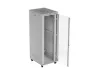 Lanberg FF01-8047-12SL 19" 47U SZÉL:800mm MÉLY:1000mm MAG:2343mm lapraszerelt LCD üvegajtós szürke szerver szekrény