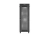 Lanberg FF01-8047-23BL 19" 47U SZÉL:800mm MÉLY:1000mm MAG:2344mm lapraszerelt LCD hálós fémajtós fekete álló szerver szekrény
