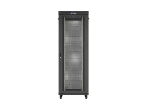 Lanberg FF01-8047-23BL 19" 47U SZÉL:800mm MÉLY:1000mm MAG:2344mm lapraszerelt LCD hálós fémajtós fekete álló szerver szekrény