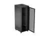 Lanberg FF01-8047-23BL 19" 47U SZÉL:800mm MÉLY:1000mm MAG:2344mm lapraszerelt LCD hálós fémajtós fekete álló szerver szekrény
