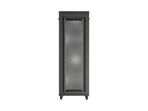 Lanberg FF01-8047-23BL 19" 47U SZÉL:800mm MÉLY:1000mm MAG:2344mm lapraszerelt LCD hálós fémajtós fekete álló szerver szekrény