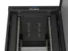 Lanberg FF01-8047-23BL 19" 47U SZÉL:800mm MÉLY:1000mm MAG:2344mm lapraszerelt LCD hálós fémajtós fekete álló szerver szekrény