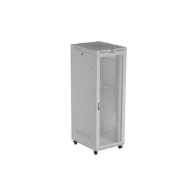   Lanberg FF01-8047-23SL 19" 47U SZÉL:800mm MÉLY:1000mm MAG:2343mm lapraszerelt LCD hálós fémajtós szürke szerver szekrény