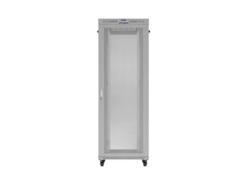 Lanberg FF01-8047-23SL 19" 47U SZÉL:800mm MÉLY:1000mm MAG:2343mm lapraszerelt LCD hálós fémajtós szürke szerver szekrény