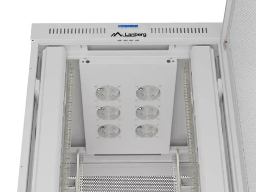 Lanberg FF01-8047-23SL 19" 47U SZÉL:800mm MÉLY:1000mm MAG:2343mm lapraszerelt LCD hálós fémajtós szürke szerver szekrény