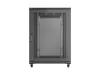 Lanberg FF01-8222-23B 19" 22U SZÉL:800mm MÉLY:1200mm MAG:1200mm lapraszerelt hálós fémajtós fekete szerver szekrény