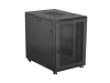 Lanberg FF01-8222-23B 19" 22U SZÉL:800mm MÉLY:1200mm MAG:1200mm lapraszerelt hálós fémajtós fekete szerver szekrény