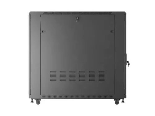 Lanberg FF01-8222-23B 19" 22U SZÉL:800mm MÉLY:1200mm MAG:1200mm lapraszerelt hálós fémajtós fekete szerver szekrény