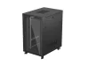 Lanberg FF01-8227-12BL 19" 27U SZÉL:800mm MÉLY:1200mm MAG:1456mm lapraszerelt LCD üvegajtós fekete szerver szekrény