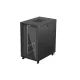 Lanberg FF01-8227-12BL 19" 27U SZÉL:800mm MÉLY:1200mm MAG:1456mm lapraszerelt LCD üvegajtós fekete szerver szekrény