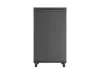 Lanberg FF01-8227-12BL 19" 27U SZÉL:800mm MÉLY:1200mm MAG:1456mm lapraszerelt LCD üvegajtós fekete szerver szekrény