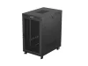 Lanberg FF01-8227-23BL 19" 27U SZÉL:800mm MÉLY:1200mm MAG:1456 lapraszerelt LCD hálós fémajtós fekete szerver szekrény