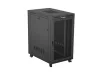 Lanberg FF01-8227-23BL 19" 27U SZÉL:800mm MÉLY:1200mm MAG:1456 lapraszerelt LCD hálós fémajtós fekete szerver szekrény