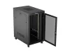 Lanberg FF01-8227-23BL 19" 27U SZÉL:800mm MÉLY:1200mm MAG:1456 lapraszerelt LCD hálós fémajtós fekete szerver szekrény