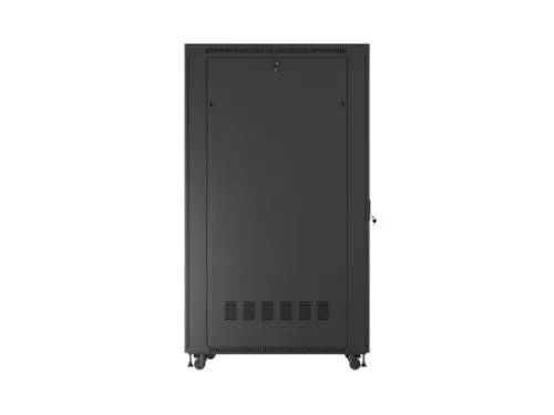 Lanberg FF01-8242-12BL 19" 42U SZÉL:800mm MÉLY:1200mm MAG:2127mm lapraszerelt LCD üvegajtós fekete szerver szekrény