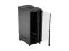 Lanberg FF01-8242-12BL 19" 42U SZÉL:800mm MÉLY:1200mm MAG:2127mm lapraszerelt LCD üvegajtós fekete szerver szekrény