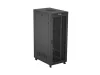 Lanberg FF01-8242-23BL 19" 42U SZÉL:800mm MÉLY:1200mm MAG:2127mm lapraszerelt LCD hálós fémajtós fekete álló rack szekrény